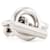 HERMÈS - Bague Croisette GM Hermès en argent (T50) Métallisé  - vue 1