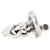 HERMÈS - Bague Croisette GM Hermès en argent (T50) Métallisé  - vue 2