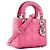 DIOR - Borsa a tracolla Lady Dior mini in pelle cannage rosa - vista 2
