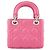 DIOR - Borsa a tracolla Lady Dior mini in pelle cannage rosa - vista 3