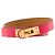 HERMÈS - Bracciale doppio giro Mini Kelly Hermès in pelle swift rosa (T1)
