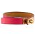 HERMÈS - Bracciale doppio giro Mini Kelly Hermès in pelle swift rosa (T1) - vista 2