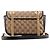 GUCCI - Borsa a spalla Marmont piccola in tela e pelle nera Marrone - vista 3
