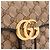 GUCCI - Borsa a spalla Marmont piccola in tela e pelle nera Marrone - vista 5