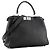 FENDI - Borsa Peekaboo Fendi in pelle martellata nera Nero - vista 2