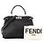 FENDI - Borsa Peekaboo Fendi in pelle martellata nera Nero - vista 9
