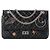 CHANEL - Borsa a Spalla 2.55 Space Charms in Pelle Nera Pieghettata Nero