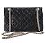 CHANEL - Borsa a Spalla 2.55 Space Charms in Pelle Nera Pieghettata Nero - vista 3