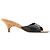 CHANEL - Mules con tacco Chanel in pelle nera e sughero marrone (T37) Nero - vista 2