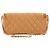 CHANEL - Borsa a Spalla East West Chocolate Bar in Pelle Verniciata e Jersey Marrone - vista 3