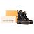 LOUIS VUITTON - Stivaletti Lauréate Louis Vuitton in tela monogrammata e pelle nera (T38) Marrone - vista 10