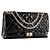 CHANEL - Borsa a tracolla 2.55 large Chanel in pelle vernice nera Nero - vista 2