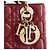 DIOR - Borsa a Spalla Lady Dior Piccola in Pelle Rossa Liscia Rosso - vista 5