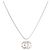 CHANEL - Parure CC Chanel in metallo argentato decorata con strass Metallico - vista 2