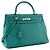 HERMÈS - Kelly 35 Handtasche aus Mysore Ziegenleder Pfauenblau - Ansicht 2