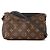 LOUIS VUITTON - Borsa a tracolla Pallas Louis Vuitton in tela monogrammata e pelle nera Marrone