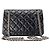 CHANEL - Borsa a Spalla 2.55 Mini Chanel in Pelle Pieghettata Blu Mezzanotte Blu navy - vista 3