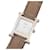 HERMÈS - Uhr Heure H PM aus taupe Alligatorleder und silbernem Metall Beige  - Ansicht 3