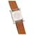 HERMÈS - Uhr Heure H PM aus taupe Alligatorleder und silbernem Metall Beige  - Ansicht 4