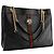 GUCCI - Borsa tote Rajah Gucci in pelle stropicciata nera - vista 3