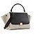 Céline CELINE - Trapeze MM Schultertasche Celine aus grauem Filz und schwarzem Leder - Ansicht 2