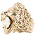 GUCCI - Anello Testa di Leone in metallo dorato e cristallo bianco (T59) D'oro - vista 3