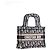 DIOR - Mini Book Tote Tasche aus marineblauem Monogramm-Canvas - Ansicht 2