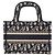 DIOR - Mini Book Tote Tasche aus marineblauem Monogramm-Canvas - Ansicht 3