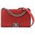 CHANEL - Borsa a Spalla Boy Medium in Camoscio Rosso Bordò