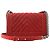 CHANEL - Borsa a Spalla Boy Medium in Camoscio Rosso Bordò - vista 3