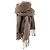 DIOR - Sciarpa Double Face Oblique Dior in Lana e Cashmere Marrone e Grigio - vista 2