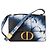 DIOR - Borsa a tracolla 30 Montaigne Dior in pelle blu degradé edizione limitata Blu navy