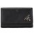 PRADA - Black grained leather key pouch Navy blue