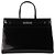 SAINT LAURENT - Borsa Cabas Manhattan GM Saint Laurent in pelle lucida nera Nero