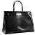 SAINT LAURENT - Borsa Cabas Manhattan GM Saint Laurent in pelle lucida nera Nero - vista 2