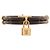 LOUIS VUITTON - Bracciale Keep It Twice Louis Vuitton in metallo e tela monogrammata marrone (T17)