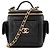CHANEL - Borsa a tracolla Micro Vanity Cargo Chanel in pelle martellata nera Nero
