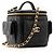 CHANEL - Borsa a tracolla Micro Vanity Cargo Chanel in pelle martellata nera Nero - vista 2
