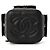 CHANEL - Borsa a tracolla Micro Vanity Cargo Chanel in pelle martellata nera Nero - vista 4