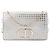 DIOR - Bolso Clutch Montaigne de Cuero Micro Cannage Plateado Metálico