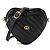 GUCCI - Borsa a tracolla GG Interlocking Heart Gucci in pelle nera liscia Nero