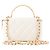 CHANEL - Borsa a Spalla Vanity Chanel in Pelle Caviar Bianca Bianco - vista 3