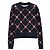 HERMÈS - Grand Tralala Sweatshirt aus roter und blauer Baumwolle (Größe 36) Marineblau