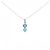 Autre Marque Collana in diamante con topazio blu K14WG Argento