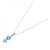 Autre Marque Collana in diamante con topazio blu K14WG Argento - vista 2