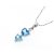 Autre Marque Collana in diamante con topazio blu K14WG Argento - vista 3