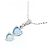 Autre Marque Collana in diamante con topazio blu K14WG Argento - vista 4