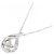 Autre Marque Platinblumen-Diamant-Halskette PT900 PT850 Silber - Ansicht 3