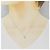 Autre Marque Platinblumen-Diamant-Halskette PT900 PT850 Silber - Ansicht 6