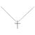 Autre Marque Collana con croce di diamante in oro bianco Au750 Argento